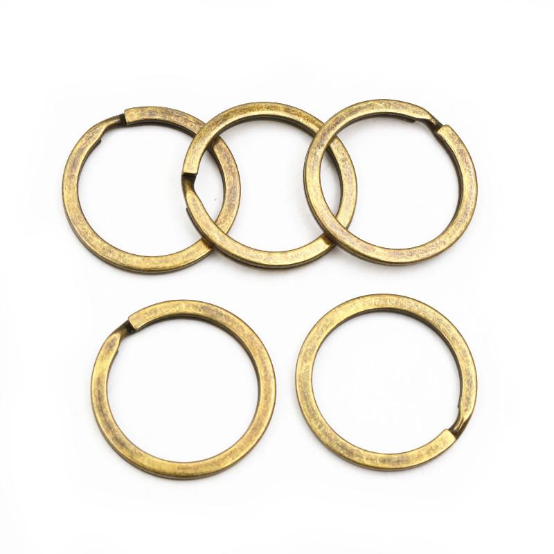 20Pcs 25 28 30mm Gold Silver Plated Key Ring Llaveros Clasp Findings Key Chain Split Ring Plated Key Ring For Jewelry Making