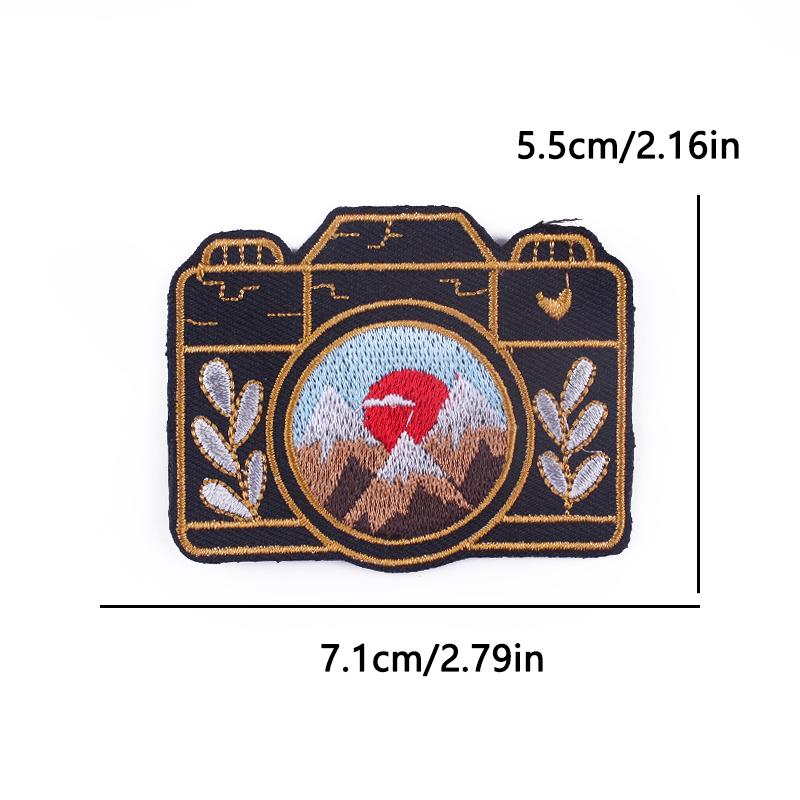Outdoor Mountain Applique Iron On Patches For Clothing Stickers Camping Adventure Embroidered Patches On Clothes Decorate Badges