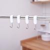 7 Pcs S-Shaped Plastic Hooks Portable Kitchen Bathroom Without Trace Hook Suitable Hanger Hanger Door Back Coat Hook Small Hook