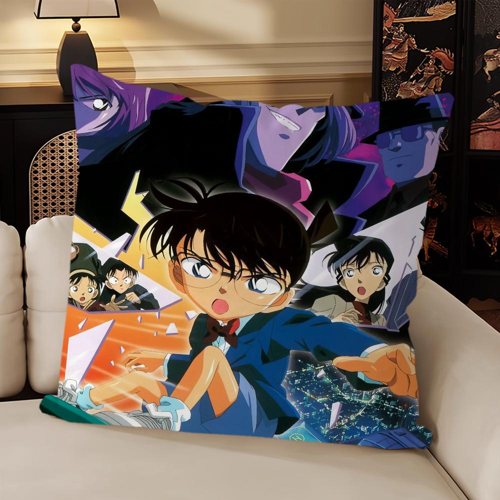 

Classic Comic Sofa Living Room Bedroom Headboard Backrest Cushion Square Cushion Nap Time D-Detective Conan Pillow Case 12x12Inch