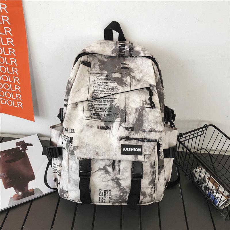 2025 New Schoolbag American High Street Large Capacity Trendy Men's Backpack Student Party High School Student Junior High School