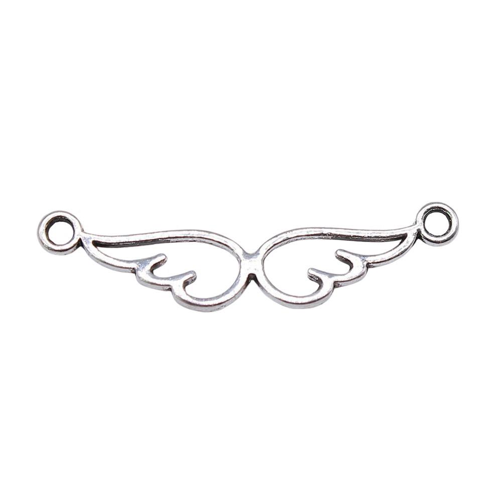 Feather Charm Angle Connectors For Bohemian Style Jewelry Vintage Pendants