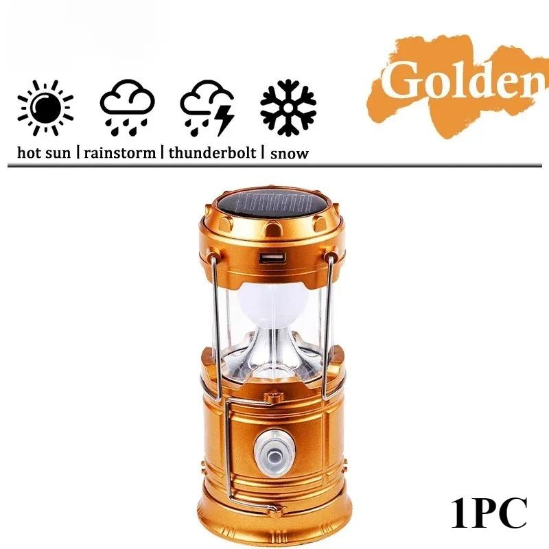 Solar Camping Light Lamp Portable Lantern USB Rechargeable LED Flashlight Waterproof Torch Power Bank For Outdoor Fishing Hiking