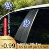 For VOLKSWAGEN VW 2Pcs Car Center Pillar Sticker Auto Logo Decorative Accessories For Volkswagen Tiguan Passat Golf Polo Touareg