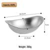 Lainuo 201 Stainless Steel Boat-Shaped Serving Bowl