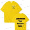 Tops Custom Diy Logo Cotton T-shirt Unisex Fashion Casual Tops Customize Pattern Logo Summer Tops Men Women Street Wear Clothes
