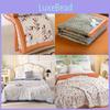 Summer Lightweight Airy Flower Printing Duvet With Quilting For Bedroom Student