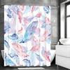 Colorful Feather Shower Curtain, Bathroom Decorative Shower Curtain, Waterproof Shower Curtain with Hooks