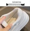 Women's Thick-Soled Height-Boosting White Leather Sneakers - Lightweight, Versatile, and Comfortable Platform Casual Shoes.