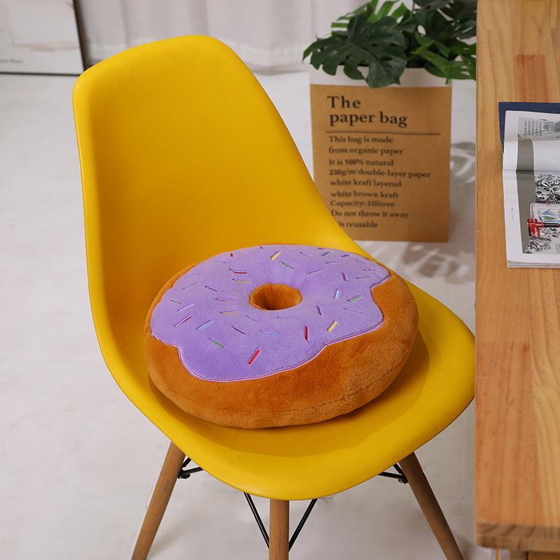 38Cm Cartoon Soft Doughnut Plush Doll Pillow Colorful Round Doughnut Dessert Cookie Plush Toy Home Decoration Gift For Children