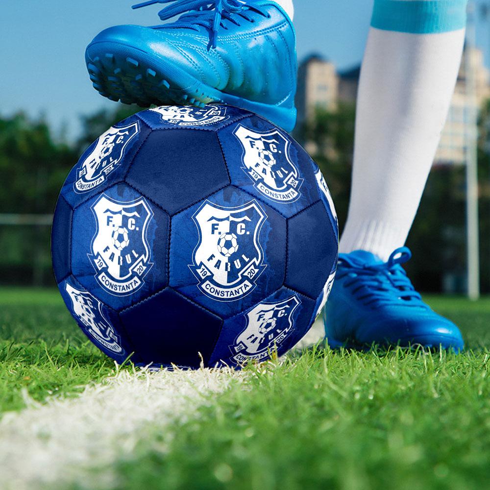 Farul FC Size 5 Soccer Ball, Machine-Stitched PVC, Durable & High Bounce, All Ages Fit, fan merchandise, matches & outdoor use.