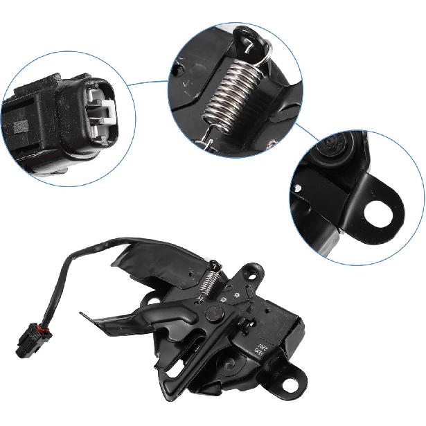 ACROPIX Car Hood Latch Lock Assembly Replacement for Toyota Highlander 2014-2019 No.535100E100 - Pack of 1 Black