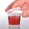 30Pcs 25ML Disposable Mini Food Storage Containers Plastic Transparent Sauce Cup With Hinged Lids for Pigment Paint Palette Box