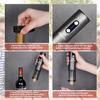 Electric Wine Opener with Automatic Corkscrew & Foil Cutter – Rechargeable Type-C Corkscrew Bottle Opener for Home, Kitchen & Party, Black,1 Pack
