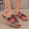 Women's Slippers Summer Outdoor Casual Low Heel Fringe Sandals for Daily Mixed Colors Comfortable Beach Slippers Plus Size 43