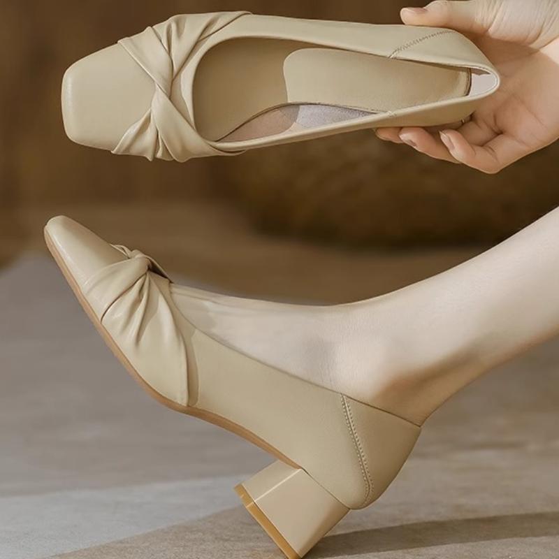 Fashion African Woman Shoe Chunky Sandals Square Toe Branded Pumps Slip on 2024 Shallow Mouth 3cm Heels Lace-Up Basketball Platform