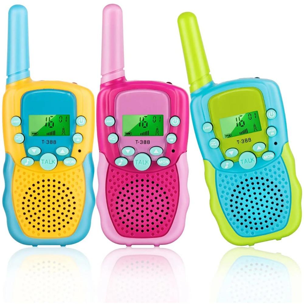 Zabawki Obuby dla Chłopców w Wieku 3-12 Lat Walkie Talkie dla Dzieci Prezenty Zabawki z Podświetlanym Wyświetlaczem LCD Latarka 3 KM Na Zewnątrz Wędrówki Kemping