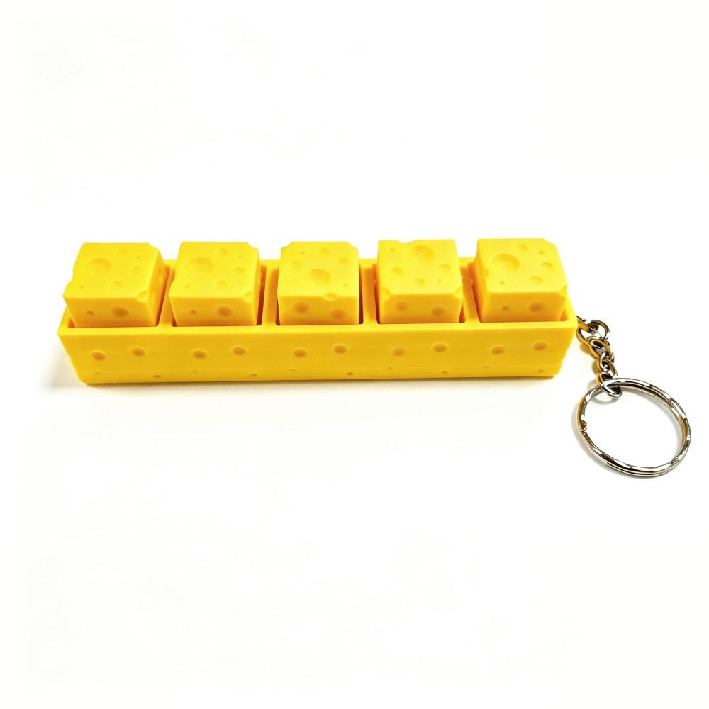 Tactile Keyboard Press Cheese Clicker Fidget Keychain Stress Relief Gifts  School Use