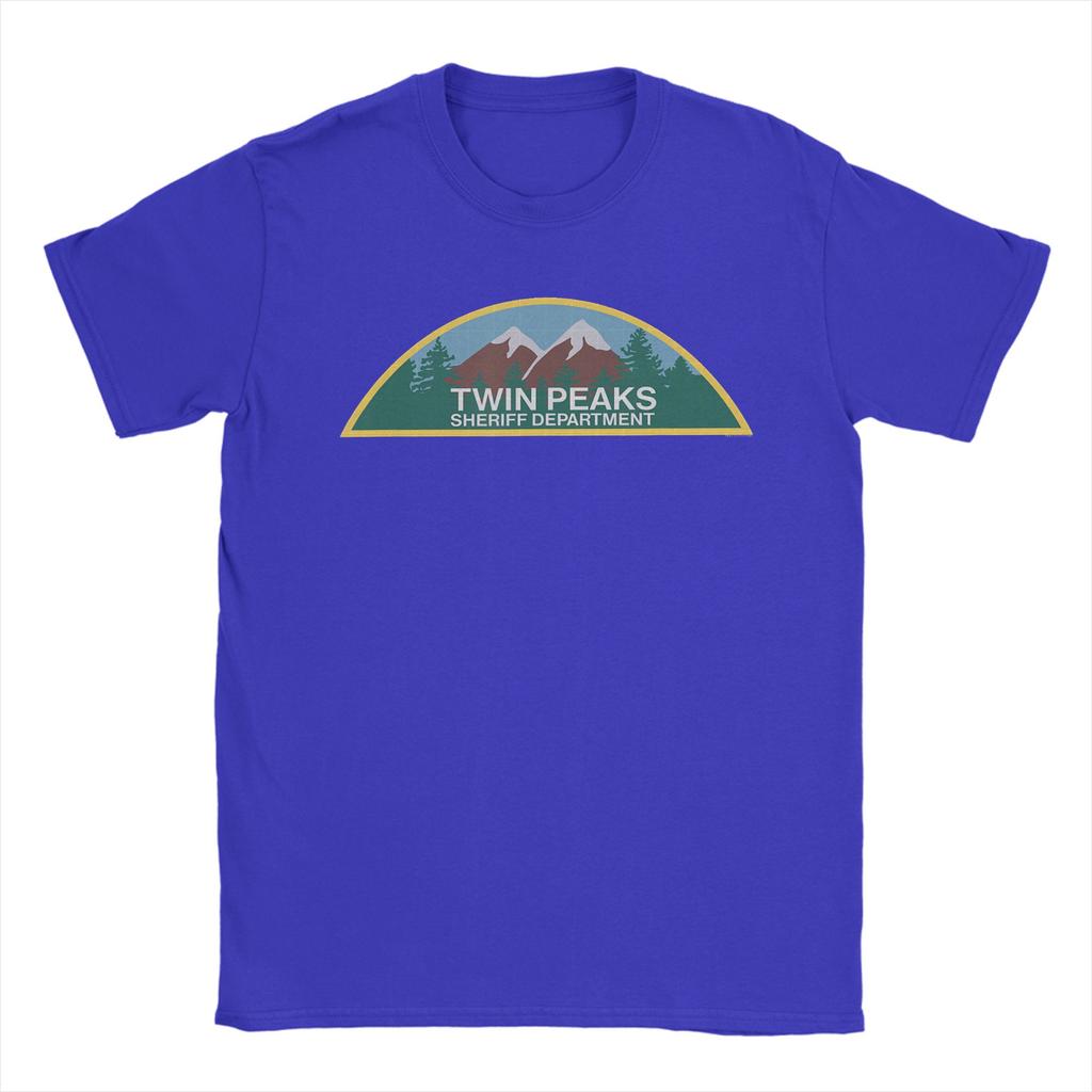 Twin Peaks Sheriff DepartUnisext Pure Cotton TShirt For Male Summer YK Fun T Shirts O Neck Fashion Tees Big Size Print Tops