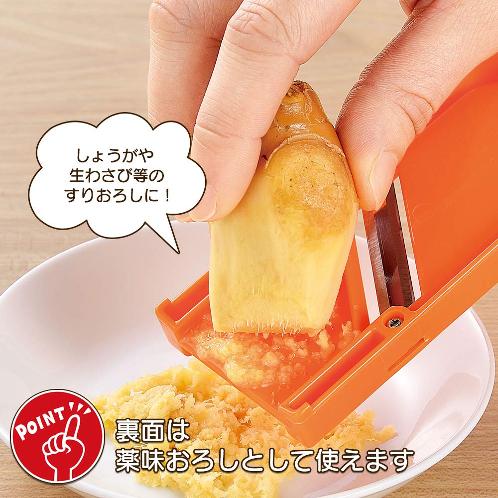 Shimomura Kogyo Made in Japan Garlic Slicer Made in Niigata Orange 60 x 55 x 170mm Yakipa! YP-617 Tsubame-Sanjo,