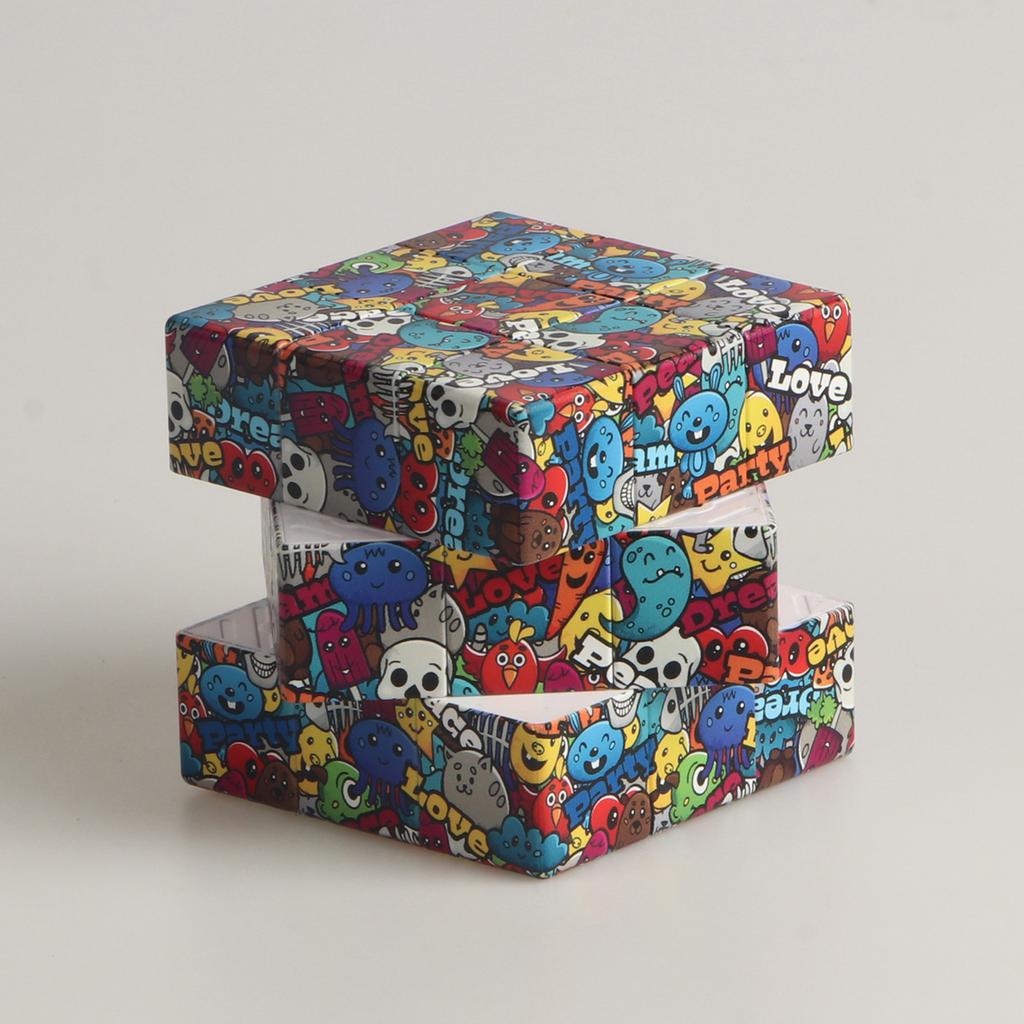 Magic Cube 3X3X3 3D Uv Color Painting Fun Stress Relief Puzzle Professional Smooth Speed Game Children'S Toys Gifts