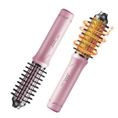 Cordless Hair Curling Iron Brush 3-in-1 Hair Curler Straightening Brush 5000mAh Thermal Hair Brush 3 Temperature Curling Wand for Women