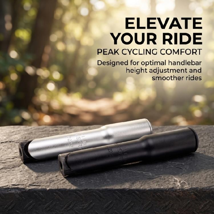 Bike Handlebars Stem Risers in Aluminum Alloy, A Stem Connection Component for Commuting and Long-Distances Bicycles Ride