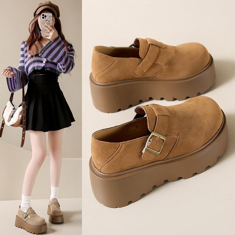 Retro All-inclusive Women's Spring New Thick-soled Muffins, Trendy Matches, One-pedal Loafers, Single Shoes for Women