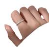925 Sterling Silver Plated Open Couple Ring Set: Elegant and Simple Qixi Gift for Men and Women.