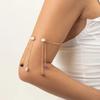 Ingemark Bracciale da Braccio Aperto Boemo in Pietra Naturale con Nappa e Catena Lunga Gioiello per Braccio Donna
