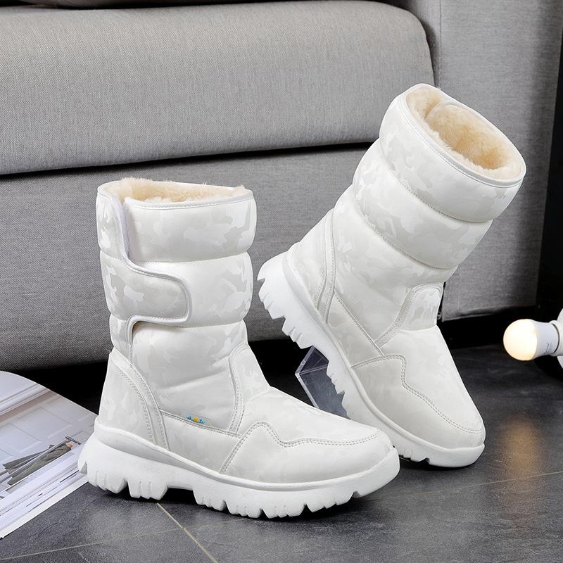 Women's Shoes Snow Boots Simple Camouflage Thickened Waterproof and Anti-slip