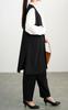 Large Size Suit Set Vest Pants Blouse Bowtie Stretch Formal Commuting Autumn Spring Fall Winter 3L Black [Gold Japan] Women's Mnst-552205
