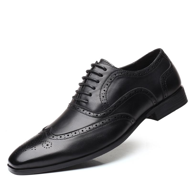 Large Men's Retro Brogue Leather Dress Shoes