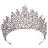Luxury Bridal Tiara Multi Color Pageant Crown Headwear Baroque Crystal Wedding Crown  Women Party