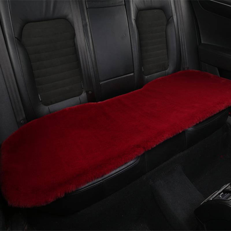 Rabbit Plush Winter Car Seat Cushion - Thick, Warm, No-Backrest, Universal Three-Piece Set