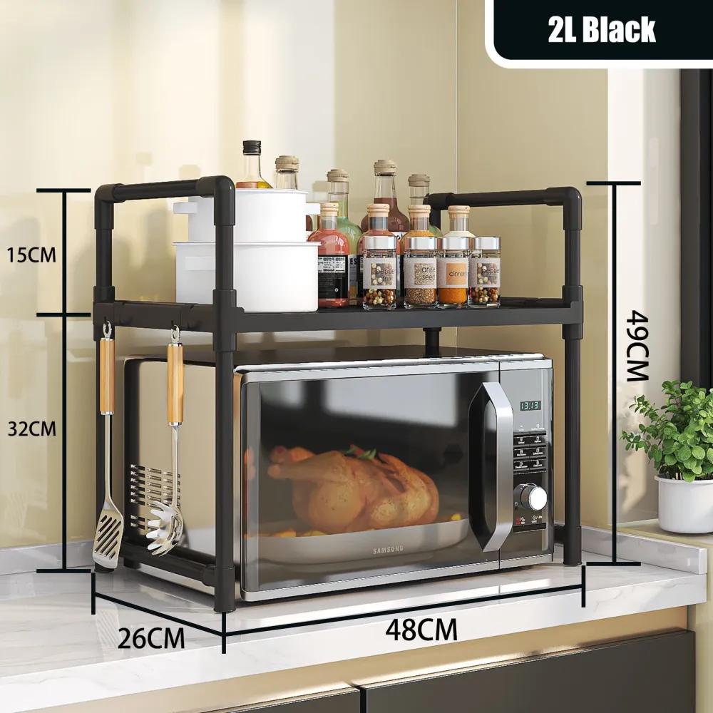 

Multifunctional Storage Shelf 2/3 Tier Oven Shelves Kitchen Movable Gap Storage dish Rack Kitchen Slim Slide Organizer Shelf