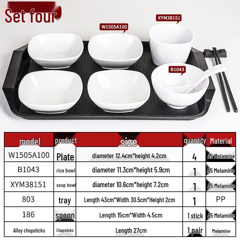 Shengjia Commercial Melamine Self-Serve Tableware Sets