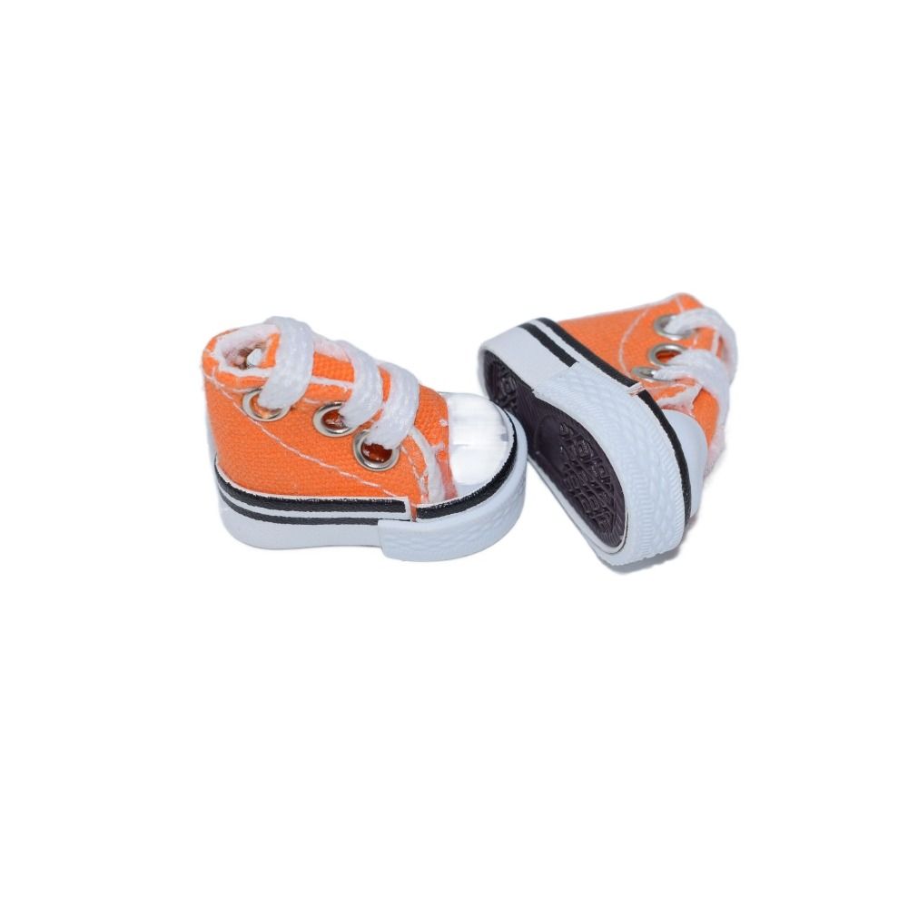 Fashion Cute 3.5CM Doll Shoes Mini Solid Colored 1/8 Bjd Canvas Shoes Doll Dress Up Accessories