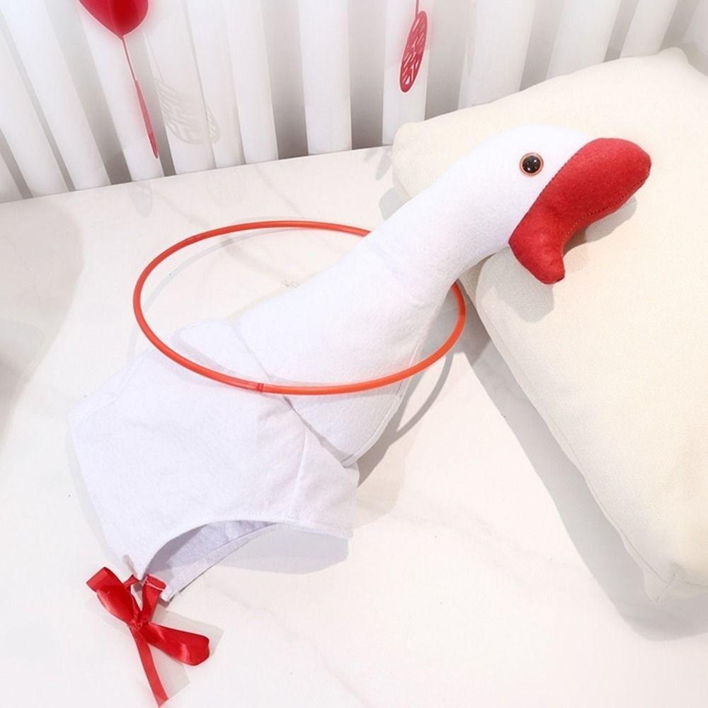 Nastavitelný design Kreslený klobouk husy Bílá/Růžová barva Cosplay kostýmový klobouk Cosplay událost