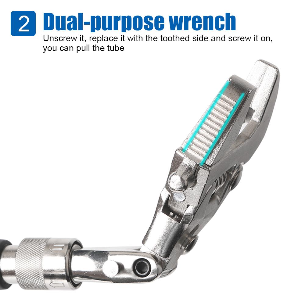 10 Inch Pulley Wrench 180 Degree Folding 5 In 1 Household Maintenance Manual Tool Adjustable Torque Wrench Ratchet Wrench