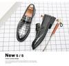 Men's Large Size Autumn Slip-on Loafers - British Style Pointed Toe Leather Shoes with Buckle.