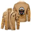 Hot Sale Eagle Skull Ha Lei Locomotive Autumn and Winter Fleece European Size Cotton Jacket Sports Jacket Men's Jacket