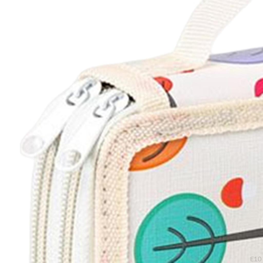 72 Slots 2 Layer Pencil Bag Stationery Makeup 7.87x4.92x3.15inch with Zipper Daily Use Big