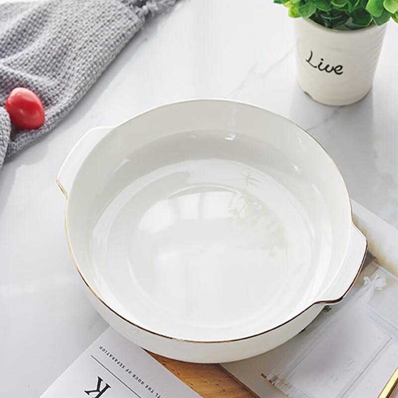 LISM Gold Rim Ceramic Plate