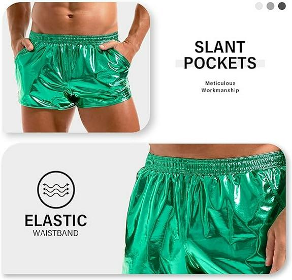 2025 Summer Shiny Loose Casual Men's Running Shorts