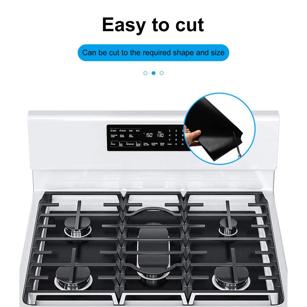 1/2Pcs Gas Stove Mat Easy to Clean Non-Stick Reusable Cover Heat Resistant Stovetop Protection Mat Kitchen Essential