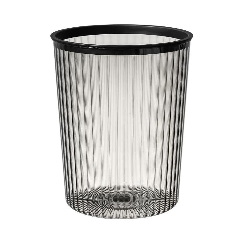 Fu Ri Transparent Lidless Desktop Trash Can (Small, 2-Pack)
