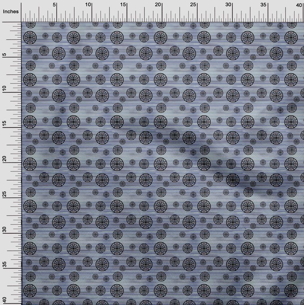 oneOone Cotton Flex Dusty Blue Fabric Abstracts Dress Material Fabric Print Fabric By The Yard 40 Inch