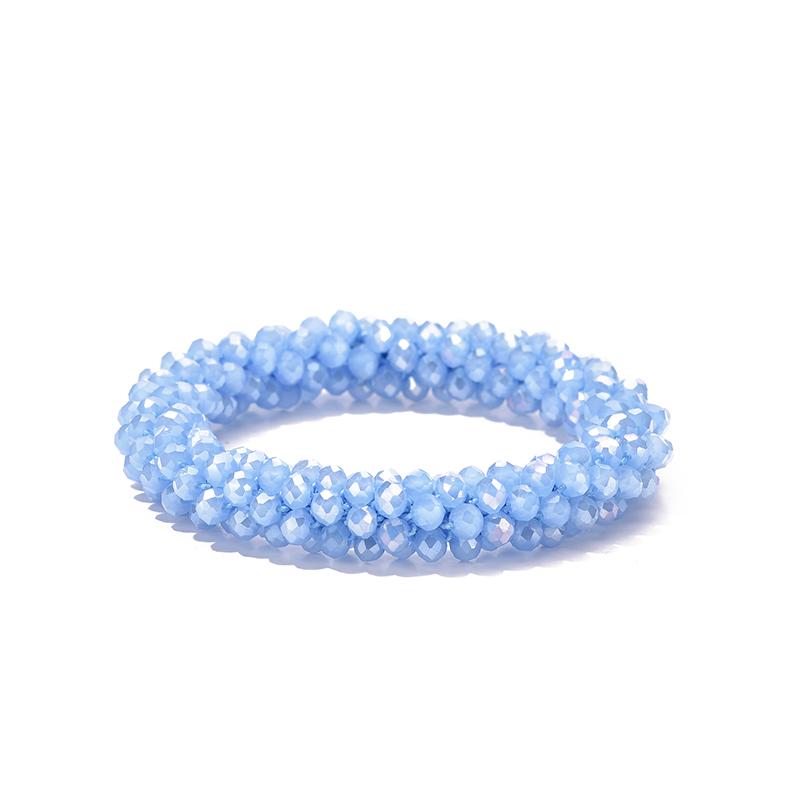 LOVBEAFAS Boho Elastic Bracelets & Bangles For Women Vintage Stretch Bohemian Femme Crystal Glass Beads Bracelets Party Zircon