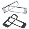 For Jeep Wrangler JL 2018-2026 Silver ABS Carbon Fiber Car Engine Hood Front Air Vent Decorative Cover Sticker Accessories